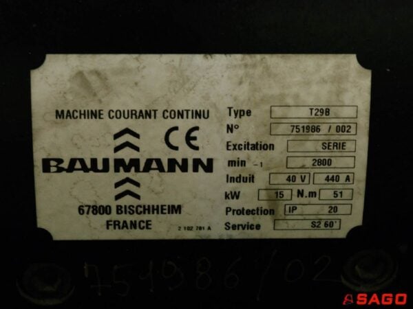 Baumann Silniki elektryczne i części do silników - Typ: Elektro-Antriebsmotor 248410 T0A02A02