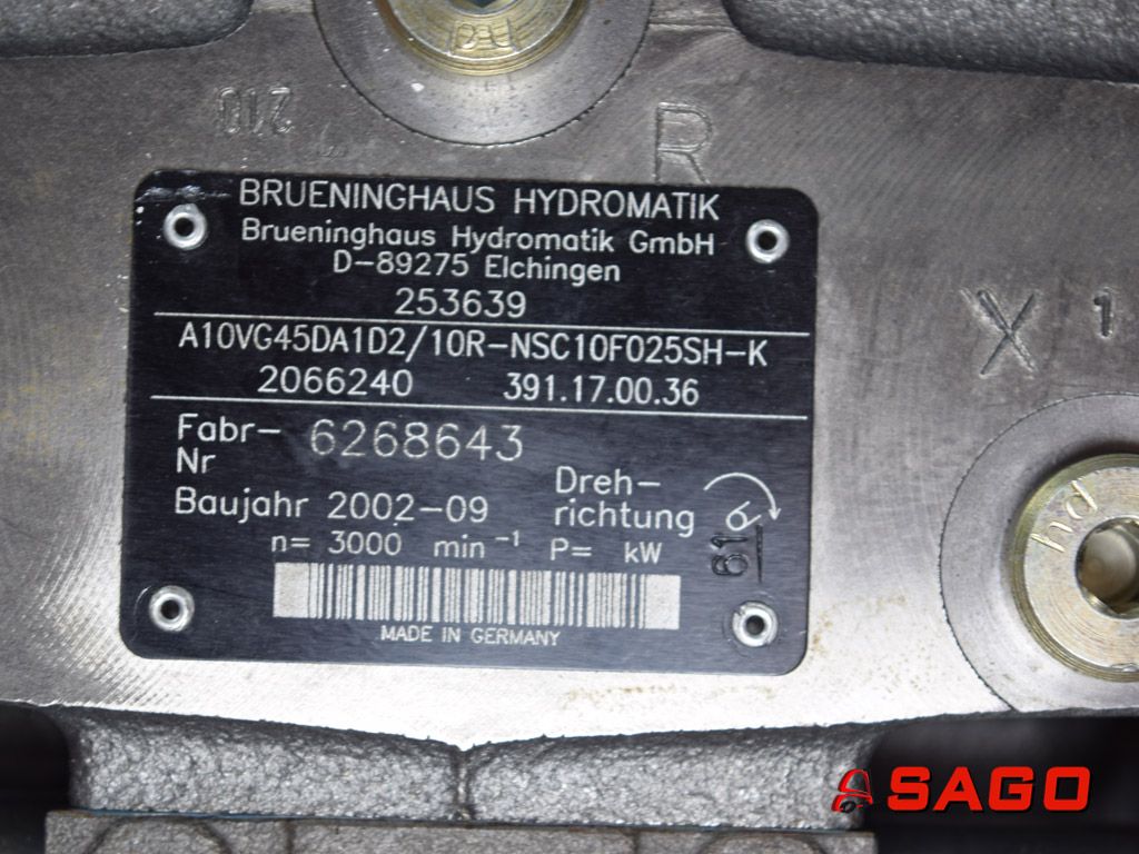 Baumann Hydraulika - Typ: 253639 Verstellpumpe A10VG45DA1D2/10R-NSC10F025SH-K