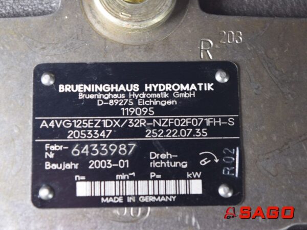 Baumann Hydraulika - Typ: 119095 Verstellpumpe  BRUENINGHAUS HYDROMATIK A$VG125EZ1DX/32R-NZF02F071FH-S