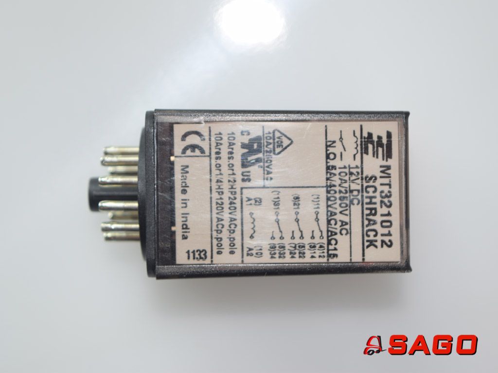 Baumann Elektryczne sterowanie i komponenty - Typ: 242553 Relais 12 V MT321012 SCHRACK 12V DC 10A 250V AC