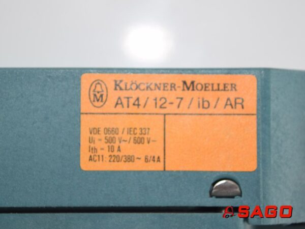 Baumann Elektryczne sterowanie i komponenty - Typ: 200003859 Endschalter m. Anfahrrolle Klockner Moeller AT4/12-7/ib/AR VDE0660/IEC337 Ui=500V~/600V Ith=10A AC11:220/380~6/4A