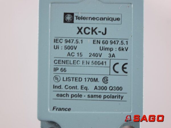 Kalmar Elektryczne sterowanie i komponenty - Typ: 65237107 TELEMECANIQUE XCK-J IEC 947.5.1 EN 60 947.5.1 Ui:500V Uimp:6kV AC15 240V 3A