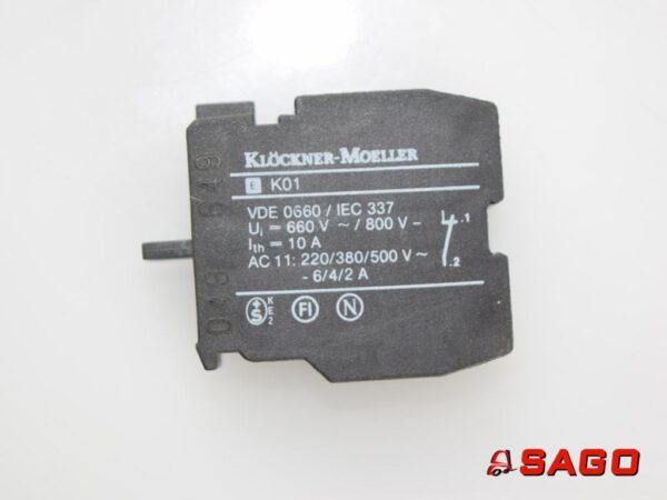 Baumann Elektryczne sterowanie i komponenty - Typ: 200005446 KONTAKTELEMENT OEFFNER KLOCKNER MOELLER VDE0660/IEC337 Ui=660V ~800V Ith=10A