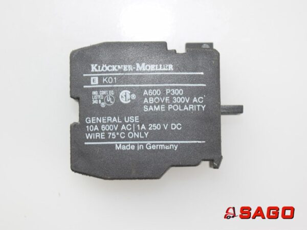 Baumann Elektryczne sterowanie i komponenty - Typ: 200005446 KONTAKTELEMENT OEFFNER KLOCKNER MOELLER VDE0660/IEC337 Ui=660V ~800V Ith=10A