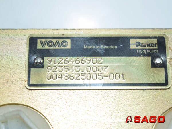 Kalmar Hydraulika - Typ: 923543.0007VALVE PLATE 9235430007 VOAC PARKER 9126466902 923543.0007 0048625005-001