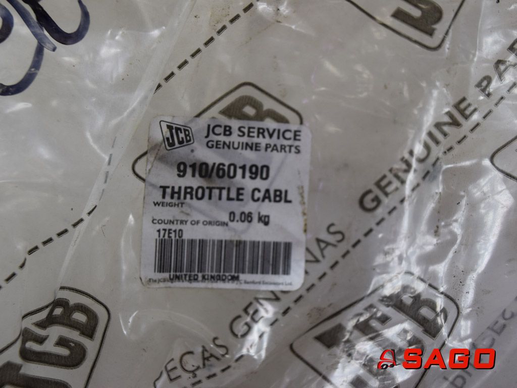 JCB Hamulce i linki hamulcowe - Typ: THROTHLE CABL 910/60190