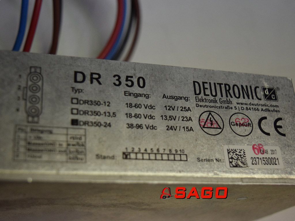 Elektryczne sterowanie i komponenty - Typ: TRANSFORMER DEUTRONIC DR 350 DR350-24 2371530021 ICM2002938