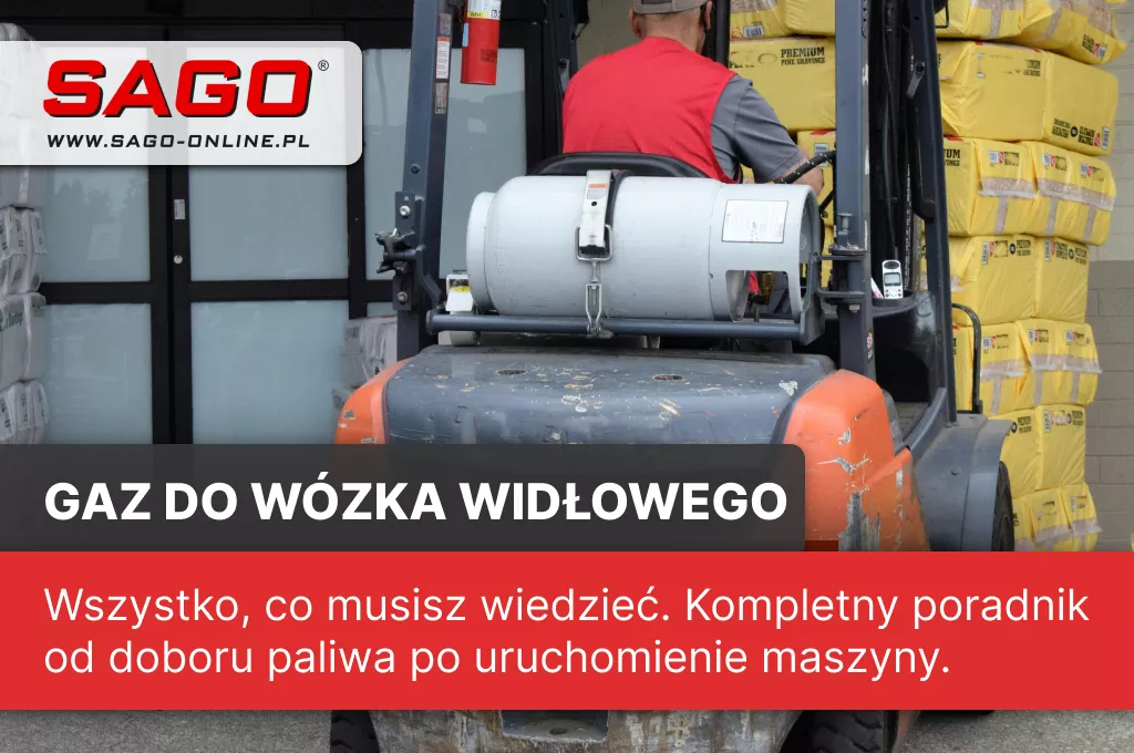 Gaz do wózka widłowego - okładka artykułu, wózek z butlą LPG