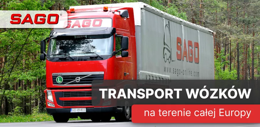 transport wózków widłowych od firmy SAGO