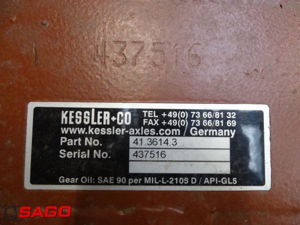 Układ kierowniczy i napęd - Typ: KESSLER 41.3614.3 ANTRIEBSACHSE D41PL456NLB 437516