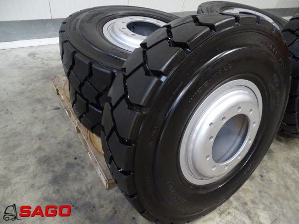 koła i felgi - Typ: 12.00-20 N.H.S. HAULER-LT 20P.R. WIDE-WALL PNEUMATISCH REIFEN MIT FELGE PAKET/SATZ 6 STÜCKE RIM 8 SOLIDEAL 5004DE206