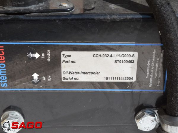 STO 100463. OIL-WATWER-INTERCOOLER