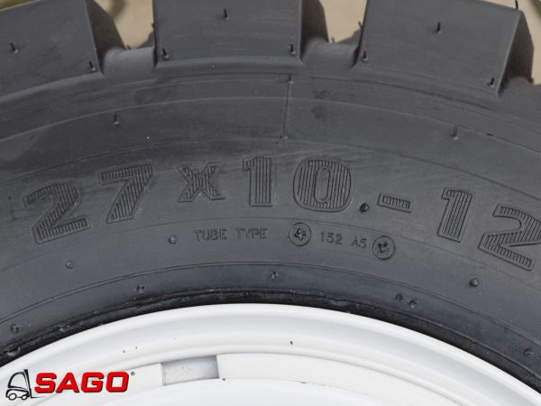 koła i felgi - Typ: 27X10X12 MITAS 20P.R FORK LIFT PNEUMATISCH REIFEN MIT FELGE PAKET/SATZ 4 STÜCKE RIM 8