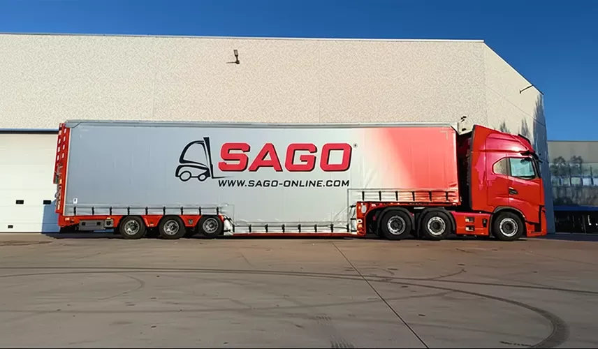 tir do transportu wózków widłowych sago