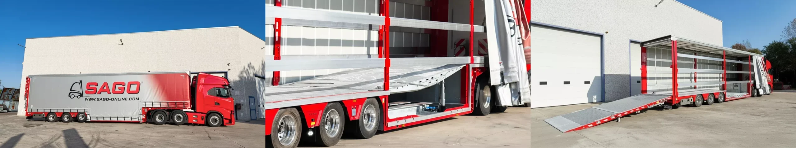 tir sago do transportu wózków widłowych