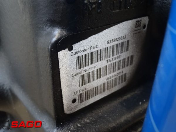 ZF Przekładnie i skrzynie biegów - Typ: 2WG94 KALMAR 9238920023 923892.0023 4661042014 TA339161