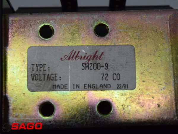 Elektryczne sterowanie i komponenty - Typ: Albright Hauptpumpenschütz SW200-9