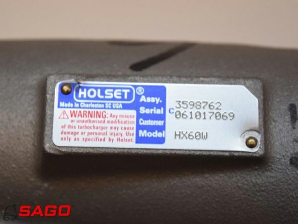 układy chłodzenia i wydechowe - Typ: NEU TURBOCHARGER HOLSET 3598762