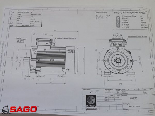 Silniki elektryczne i części do silników - Typ: Asynchronmotor AKOE 160.5.2.1000.18