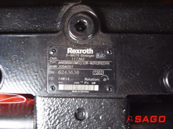 Hydraulika - Typ: REXROTH Verstellpumpe überholt A4VG90DA1DMT2/32R-NZF02F021FH MNR 2056007 SN6243636 FD 14W14