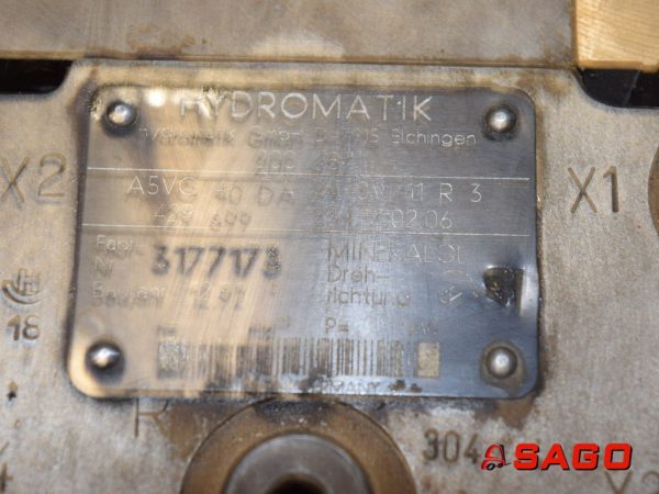 Baumann Hydraulika - Typ: 200487 Hydromatik Tandem-Verstellpumpe HYDROMATIK A5VG 46 DA 24-0V/11 R 3 429 688