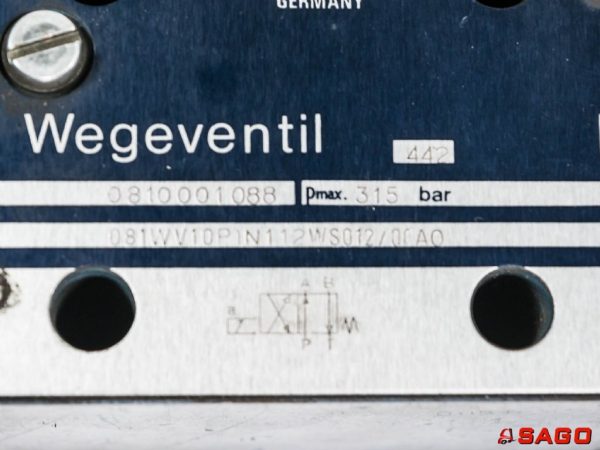 Bulmor Elektryczne sterowanie i komponenty - Typ: VENTIL 30532 0810001088 315BAR BOSCH Baumann Jumbo