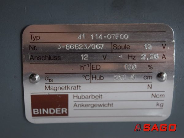 Elektryczne sterowanie i komponenty - Typ: 30282 Doppelhubmagnet 41114-07F00 3-88823/067 12V 2