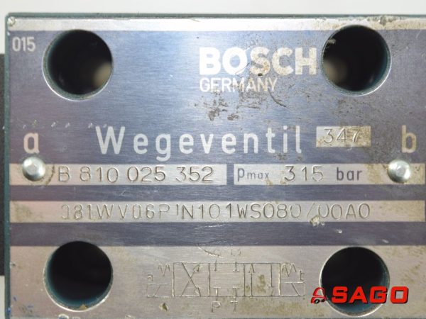 Elektryczne sterowanie i komponenty - Typ: 240891 Wegeventil NG 6 4/3 BOSCH B 810025352 315Bar BAUMANN JUMBO