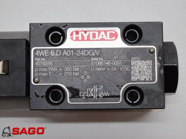 Hydraulika - Typ: HYDAC Ventil 4WE 6D  A01-24DG/V