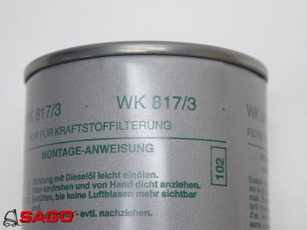 układy chłodzenia i wydechowe - Typ: Kraftstofffilter Mann WK817/3