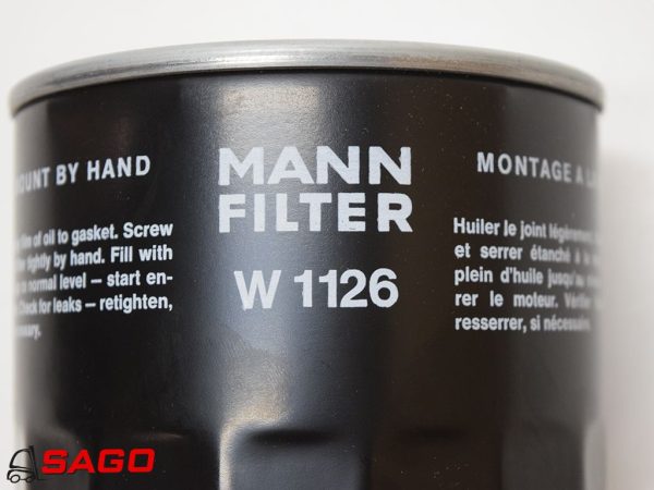 układy chłodzenia i wydechowe - Typ: Olfilter Mann W1126