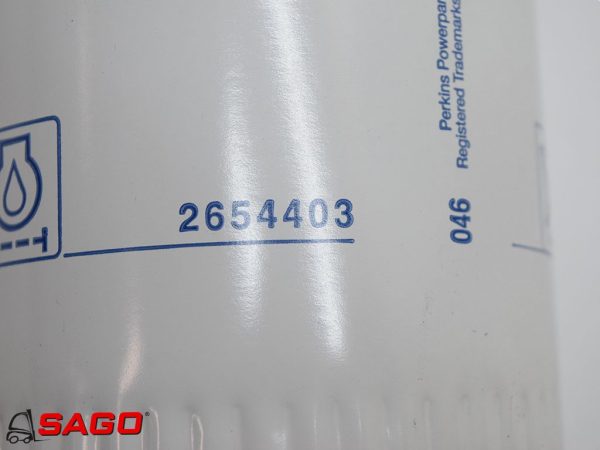 układy chłodzenia i wydechowe - Typ: Olfilter Perkins 2654403