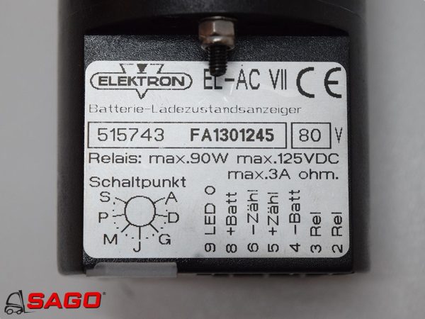 Elektryka - Typ: Anzeige Batterieentlade 16685 EL-AC VII 80V
